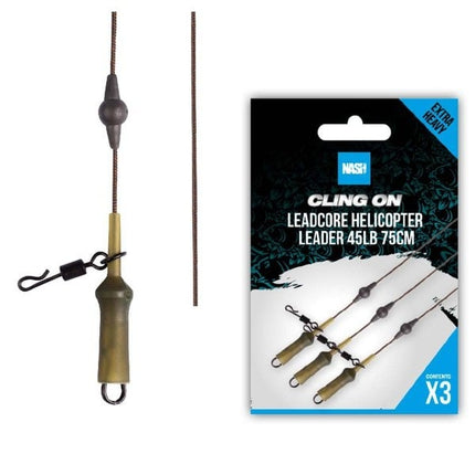 NASH Cling On Leadcore Helicopter Leader 75cm