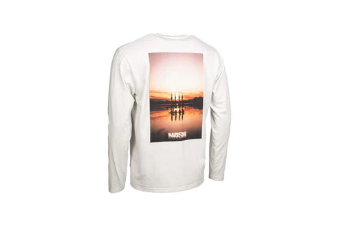 NASH Make It Happen Sunset Long Sleeve T Shirt Ecru