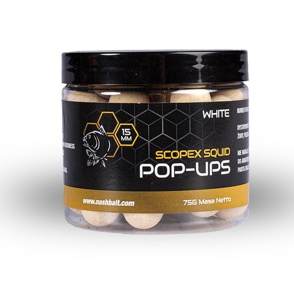 NASH Scopex Squid Pop Ups 75g White