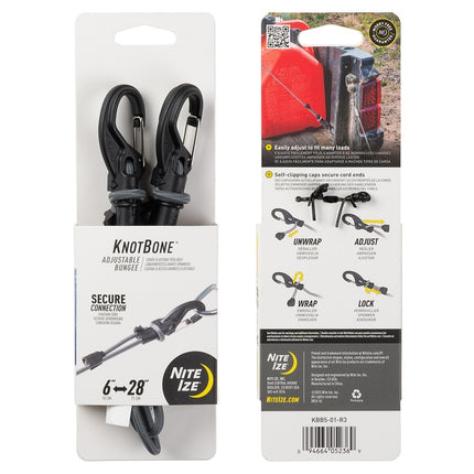 Knotbone Bungee Spanhaak - Black