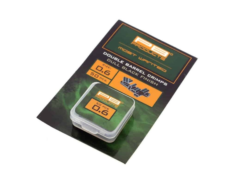 PB Products Double Barrel Crimps dull black 50pcs
