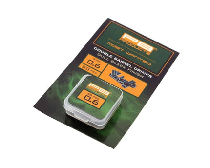PB Products Double Barrel Crimps dull black 50pcs