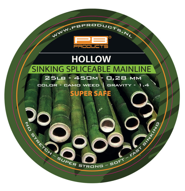 PB Products Hollow Braid 25LB 450m Splicable Camo Weed
