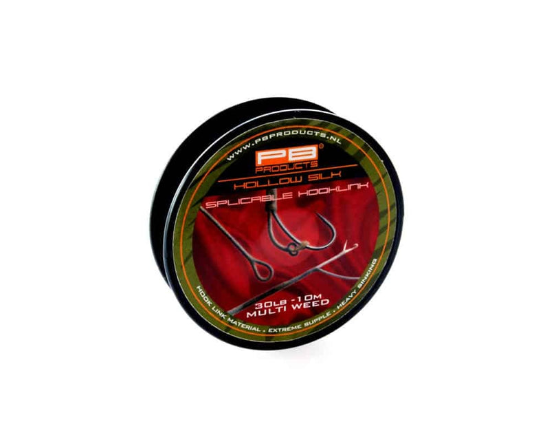 PB Products Hollow Silk Splicable Hooklink 10m 30b Multi