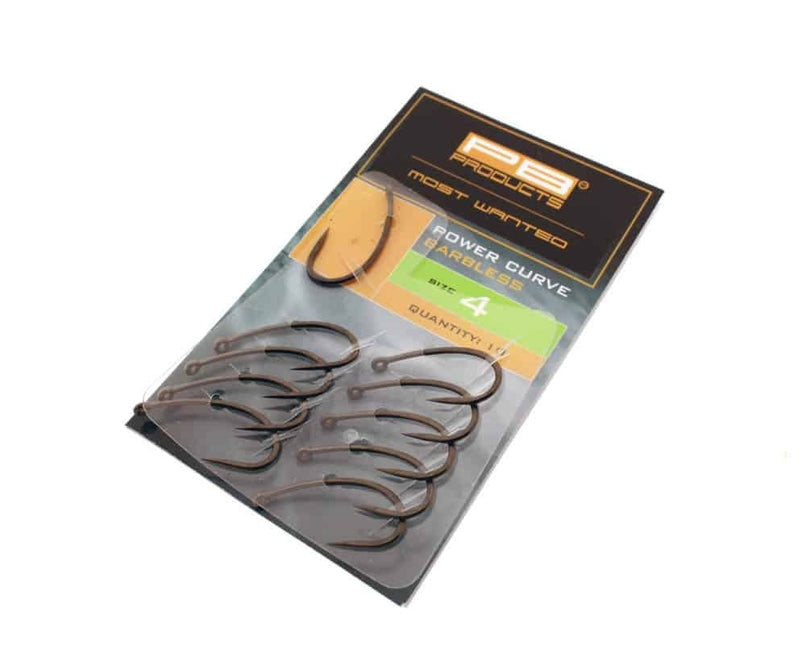 PB Products Power Curve Barbless Hook PTFE 10pcs