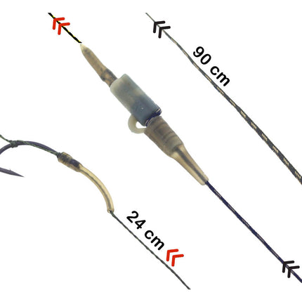 PB Products R2G Big Water Clip SR Leader 90/Combi Rig 2pcs Weed