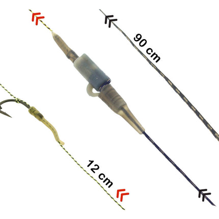 PB Products R2G Clip SR Leader 90/ Shot on the Hook Rig 2pcs Weed