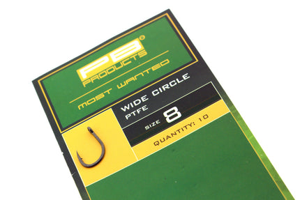 PB Products Wide Circle Hook PTFE 10pcs