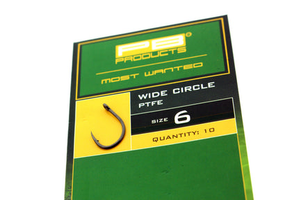 PB Products Wide Circle Hook PTFE 10pcs
