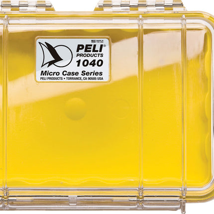 Peli Micro Case 1040 - Yellow / Clear
