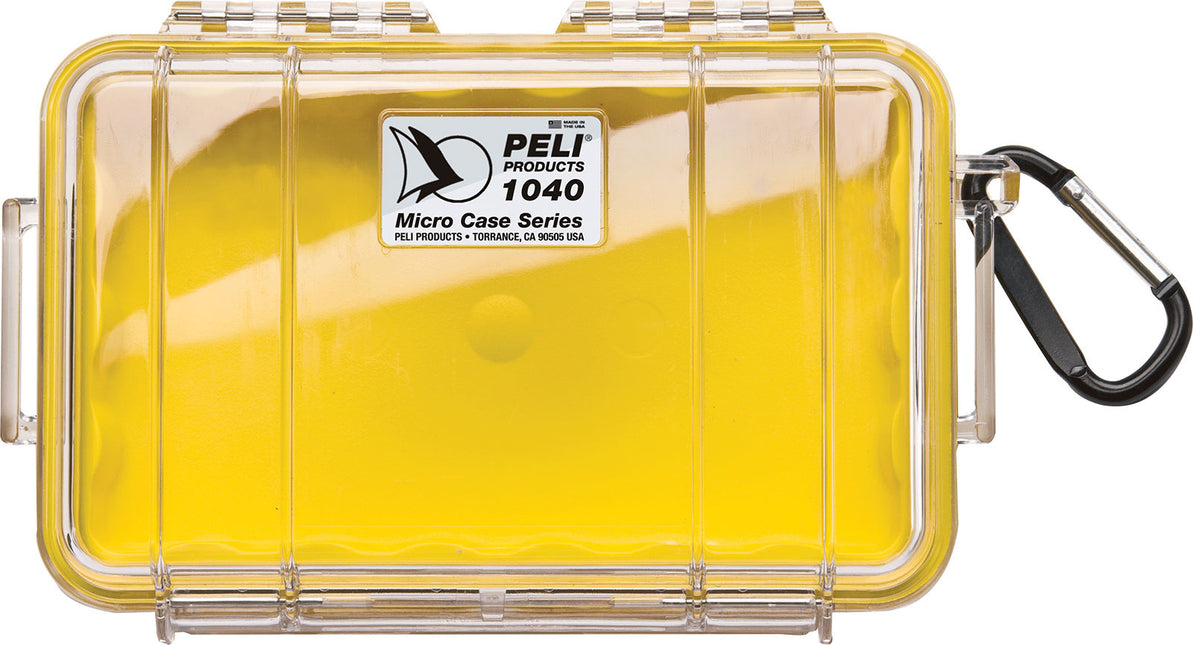 Peli Micro Case 1040 - Yellow / Clear