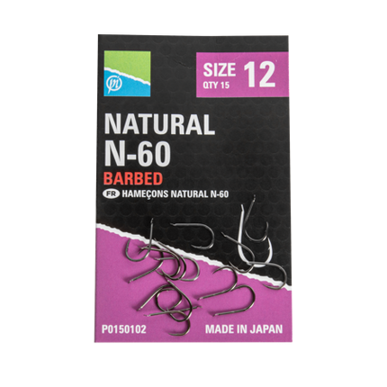 Preston Natural N-60 Hooks Barbed