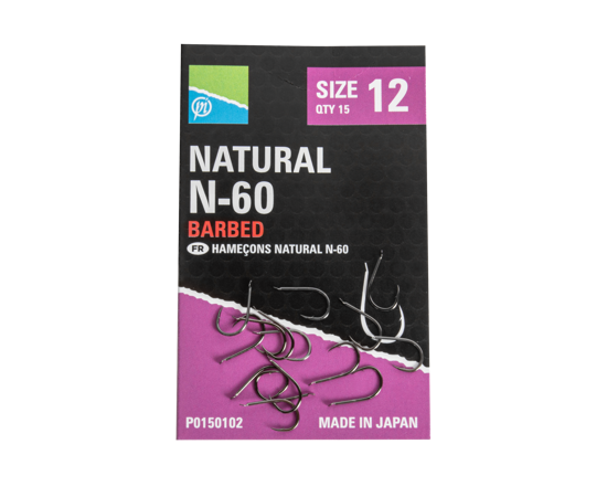 Preston Natural N-60 Hooks Barbed