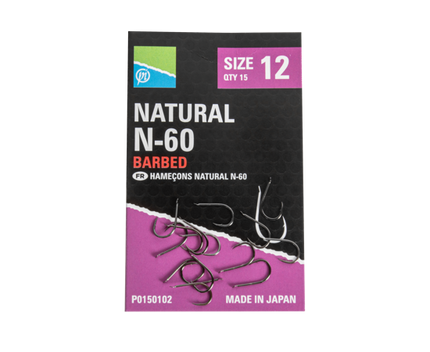 Preston Natural N-60 Hooks Barbed