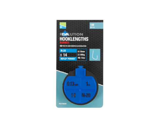 Preston Revalution Hooklengths Natural N-20 100cm