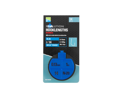 Preston Revalution Hooklengths Natural N-20 100cm