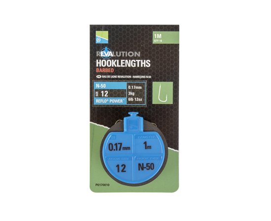 Preston Revalution Hooklengths Natural N-50 100cm