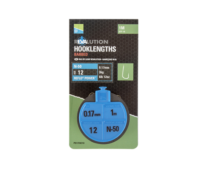 Preston Revalution Hooklengths Natural N-50 100cm