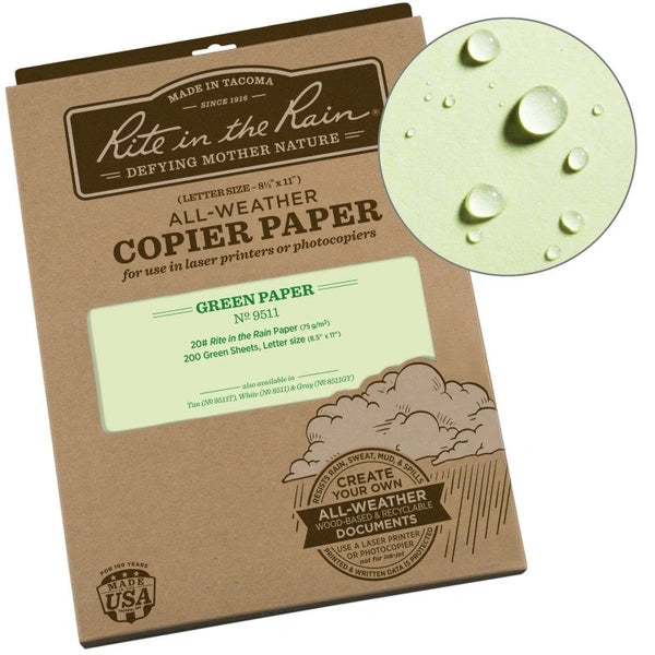 All-Weather Printer Paper 200 pages - Green
