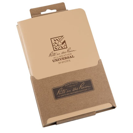 Field Flex Cover Notebook (3 stuks) 11,75cm X 17,5cm - Coyote Tan