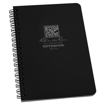 Side Spiral Notebook 12 X 18cm - Black