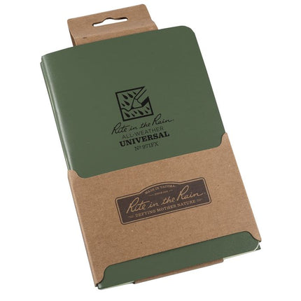 Field Flex Cover Notebook (3 stuks) 11,75cm X 17,5cm - Olive Drab
