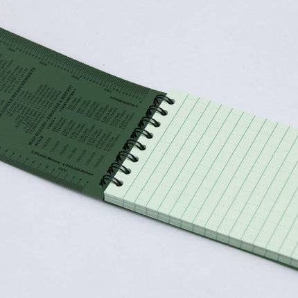 Pocket Top Spiral Notebook 10 X15cm - Olive Drab