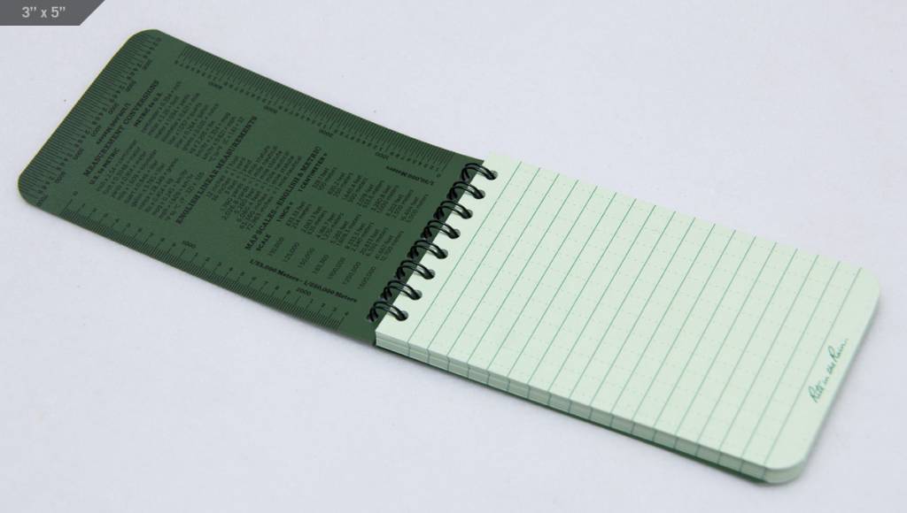 Pocket Top Spiral Notebook 10 X15cm - Olive Drab