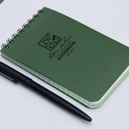 Pocket Top Spiral Notebook 10 X15cm - Olive Drab
