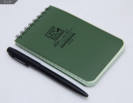Pocket Top Spiral Notebook 10 X15cm - Olive Drab