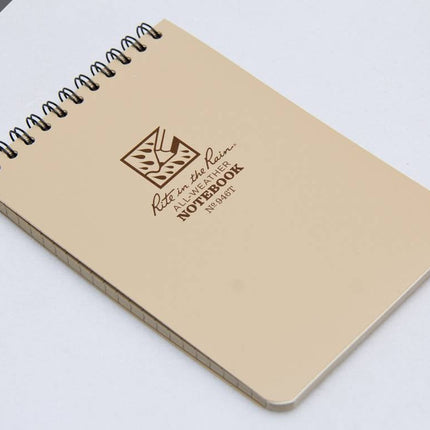 Pocket Top Spiral Notebook 10 X15cm - Tan