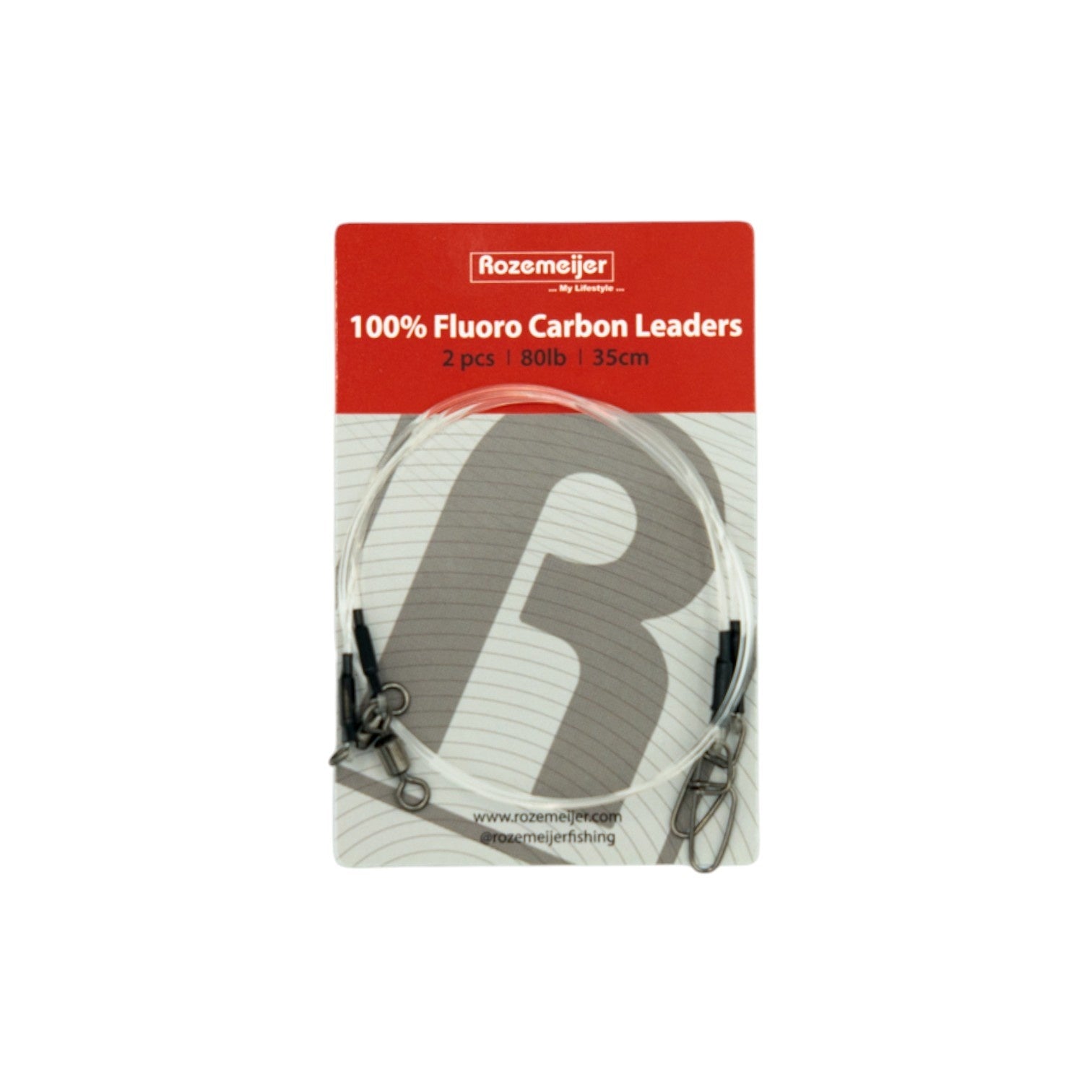 100% Fluoro Carbon Leaders 35cm 80lb 2pcs