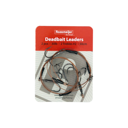 Rozemeijer Deadbait Leaders 2x  treble 50cm 2pcs