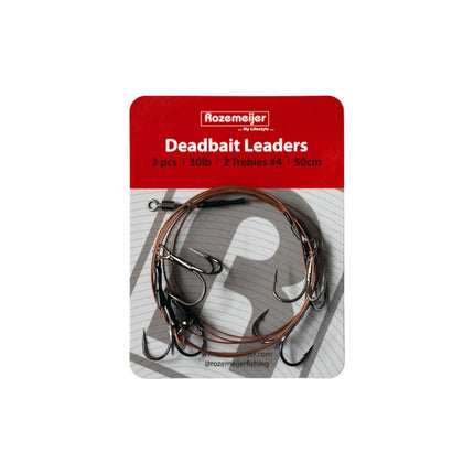 Rozemeijer Deadbait Leaders 2x  treble 50cm 2pcs
