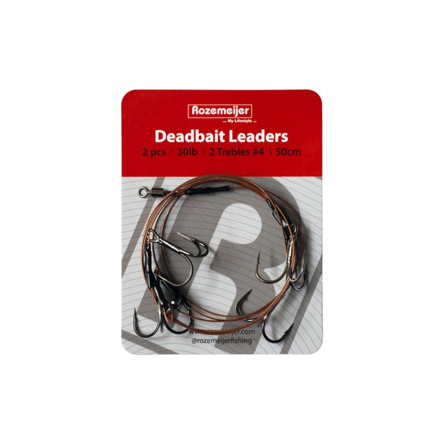 Rozemeijer Deadbait Leaders 2x  treble 50cm 2pcs
