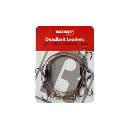 Rozemeijer Deadbait Leaders 2x  treble 50cm 2pcs
