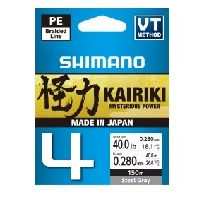 Shimano Kairiki 4 150 meter Steel Grey