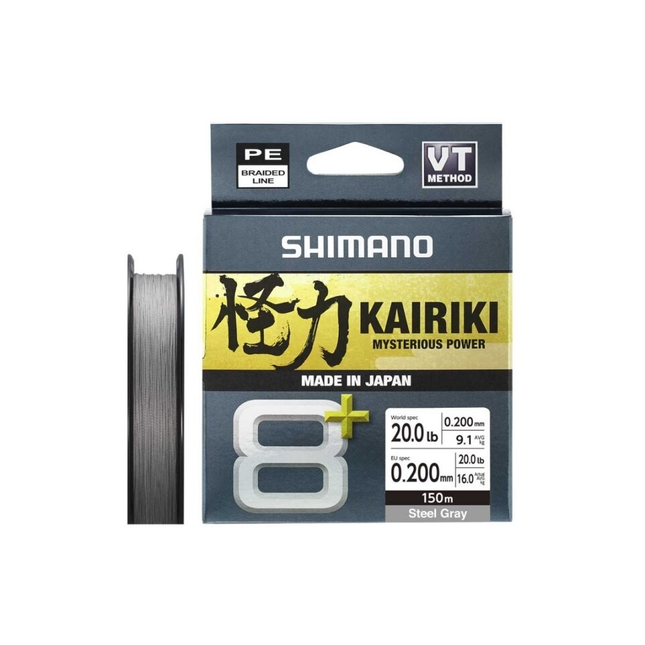 Shimano Kairiki 8+ 150 meter Steel Gray