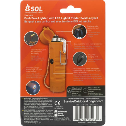 Fire Lite Fuel Free Lighter - Orange