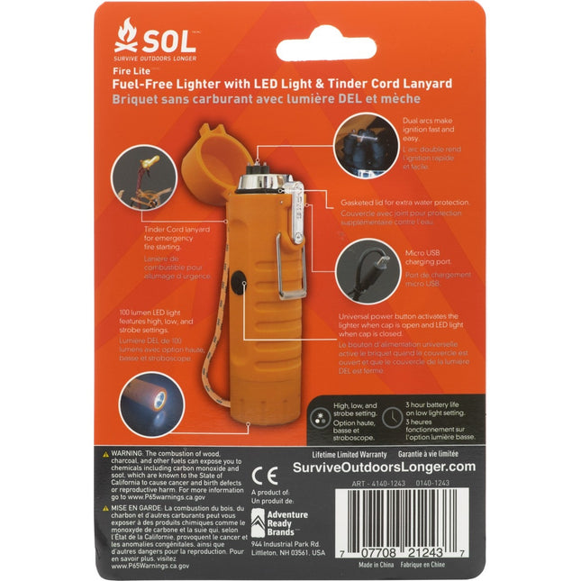Fire Lite Fuel Free Lighter - Orange
