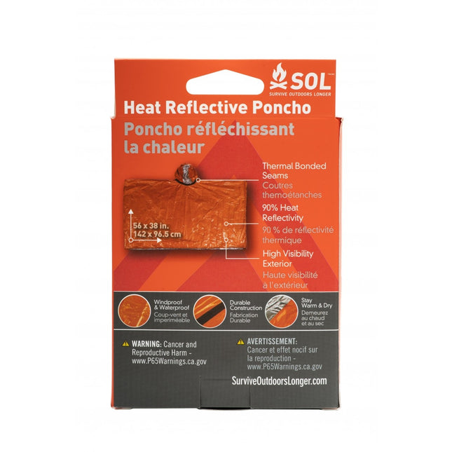 Heat Reflective Poncho  - Orange