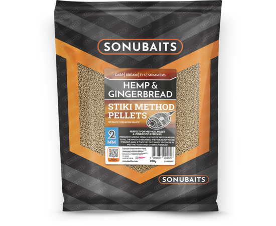 Sonubaits Hemp & Gingerbread Stiki Method Pellets 2mm
