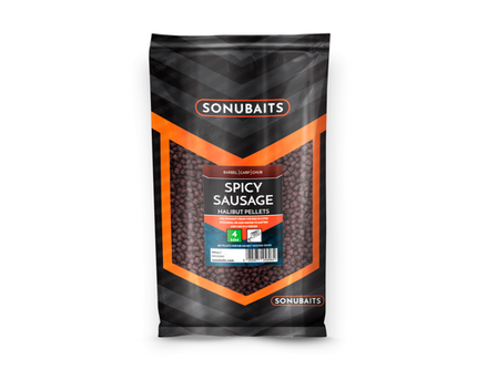 Sonubaits Spicy Sausage Halibut Pellets 900 gram