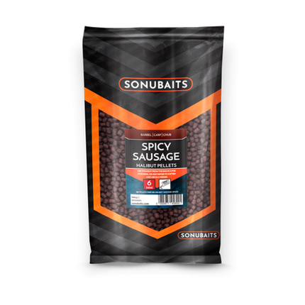 Sonubaits Spicy Sausage Halibut Pellets 900 gram
