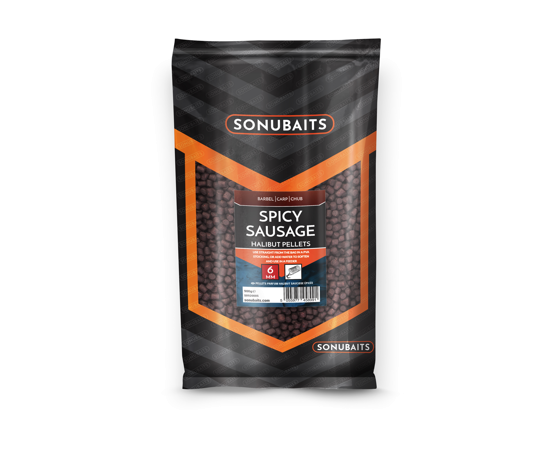 Sonubaits Spicy Sausage Halibut Pellets 900 gram