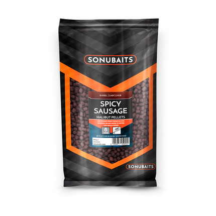 Sonubaits Spicy Sausage Halibut Pellets 900 gram