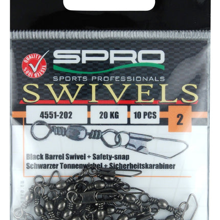 Spro Barrel Swivel with Safety Snap