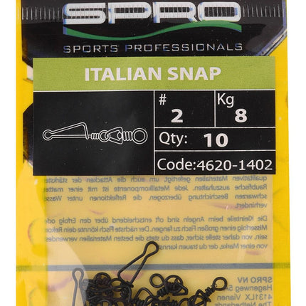 Spro Matte Black Italian Snap