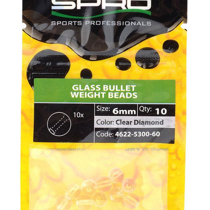 Spro Round Glass Beads Clear Diamond