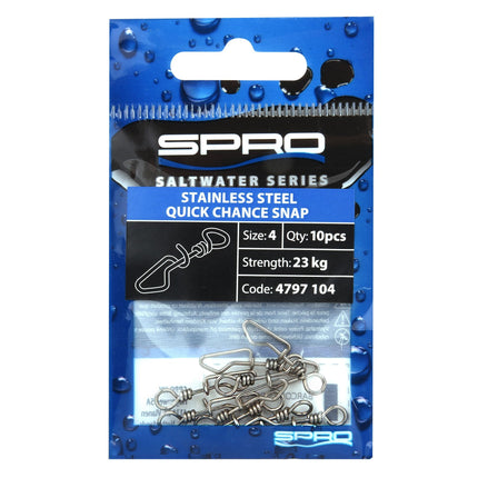 Spro Salt! Stainless Steel Quick Change Snap 10pcs